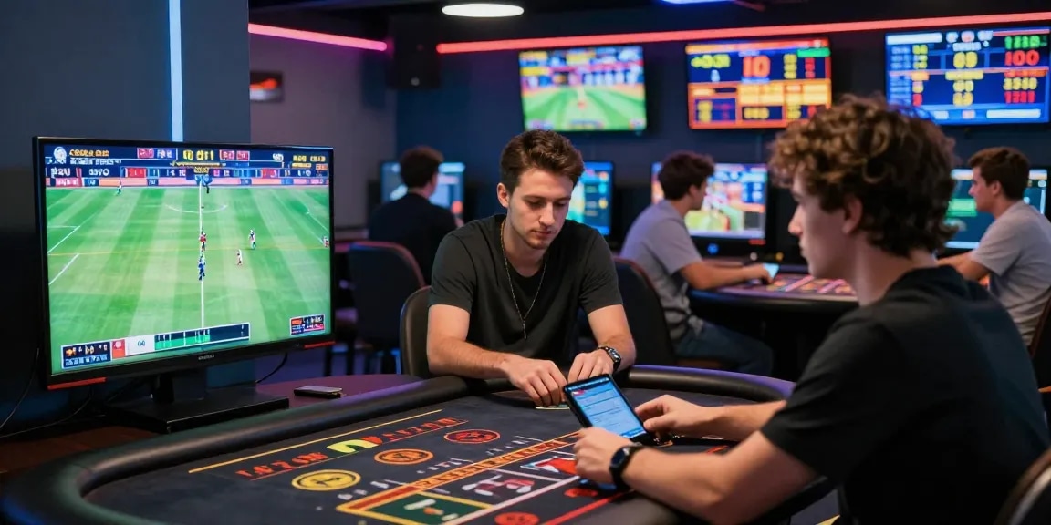 Engaged players enjoying betting experiences at 181bet with vibrant screens highlighting live odds and casino games.