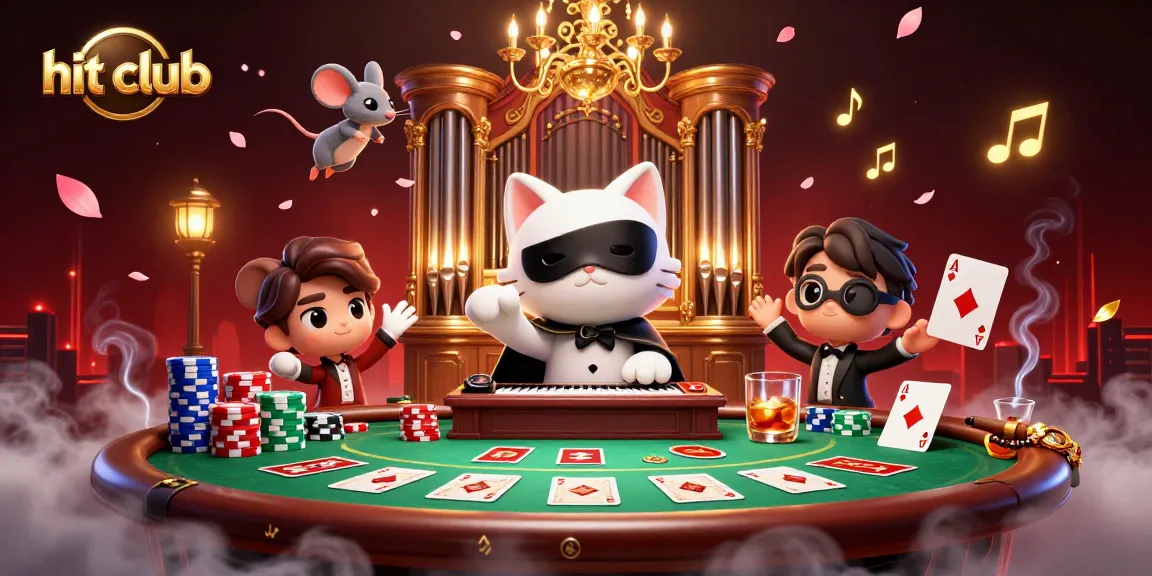 Experience the thrill of the hit club with this vibrant casino scene featuring a magical cat at the organ.