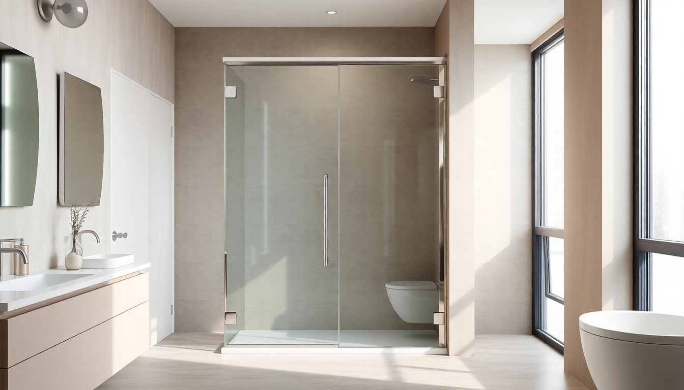 Showcase of a modern shower screen sliding door, enhancing elegance in a stylish bathroom.