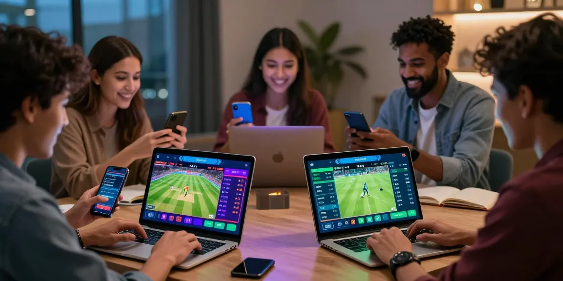 Engaging online betting experience at maahadevboook.com with diverse bettors and vibrant sports visuals.
