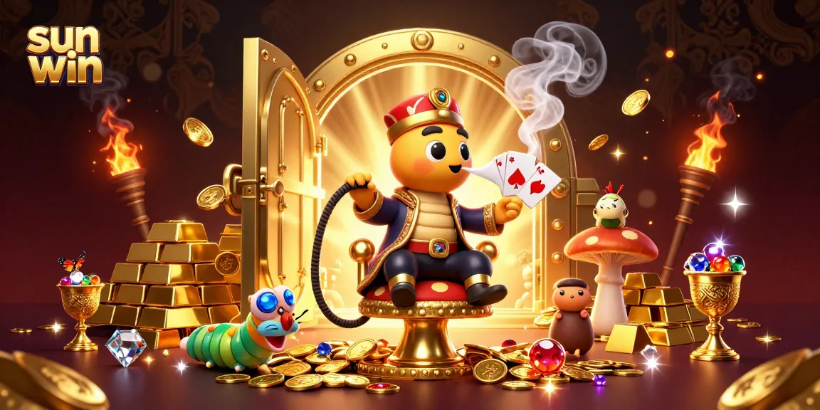 Experience the thrill of win with sun win at this vibrant casino scene featuring luxury elements.