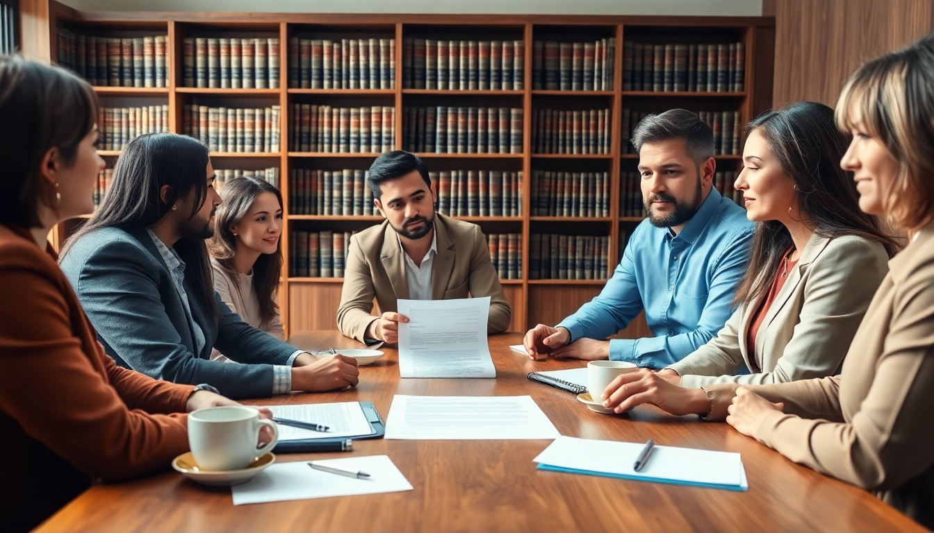 Legal professionals discussing Probate documents at a consultation.