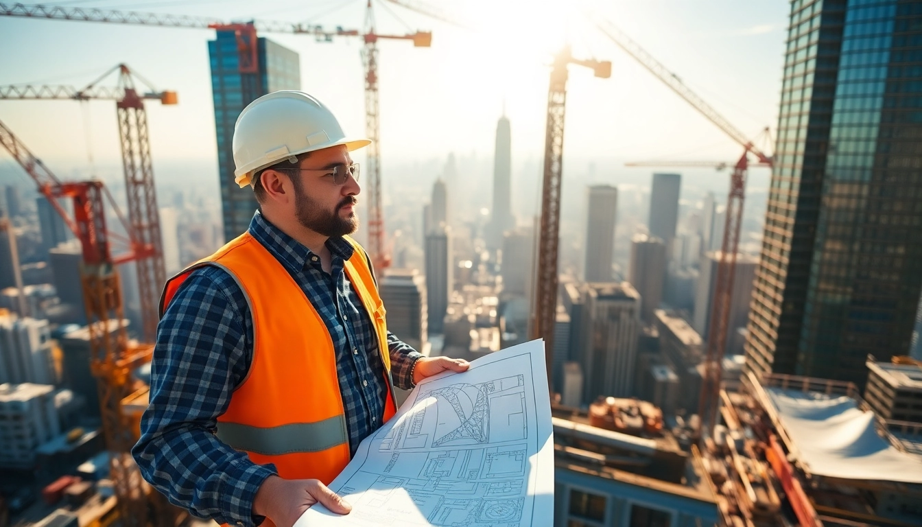 Manhattan General Contractor overseeing a busy construction site in New York City.