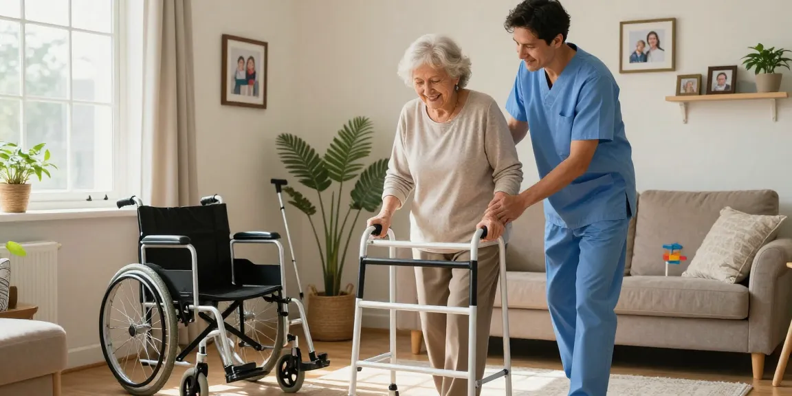 Buy nobility aids for seniors in a cozy home environment, showcasing mobility products.