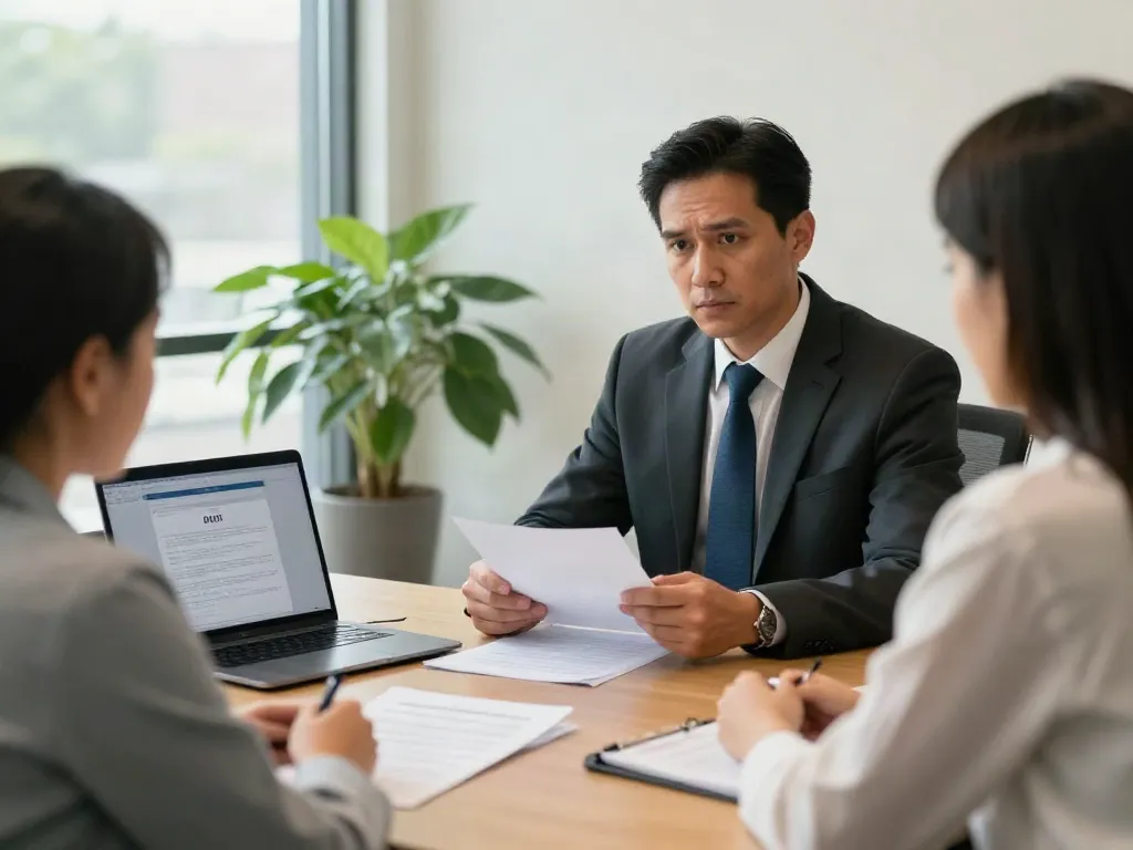 DUI court Cherokee County, attorney advising client in modern legal office.