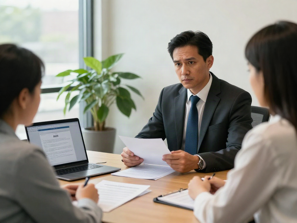 DUI court Cherokee County, attorney advising client in modern legal office.