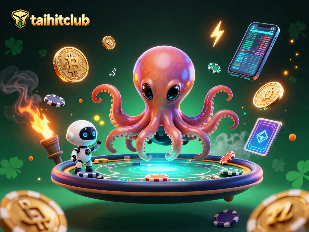 Engage with taihitclub's vibrant alien casino scene featuring crypto elements and exciting gameplay.