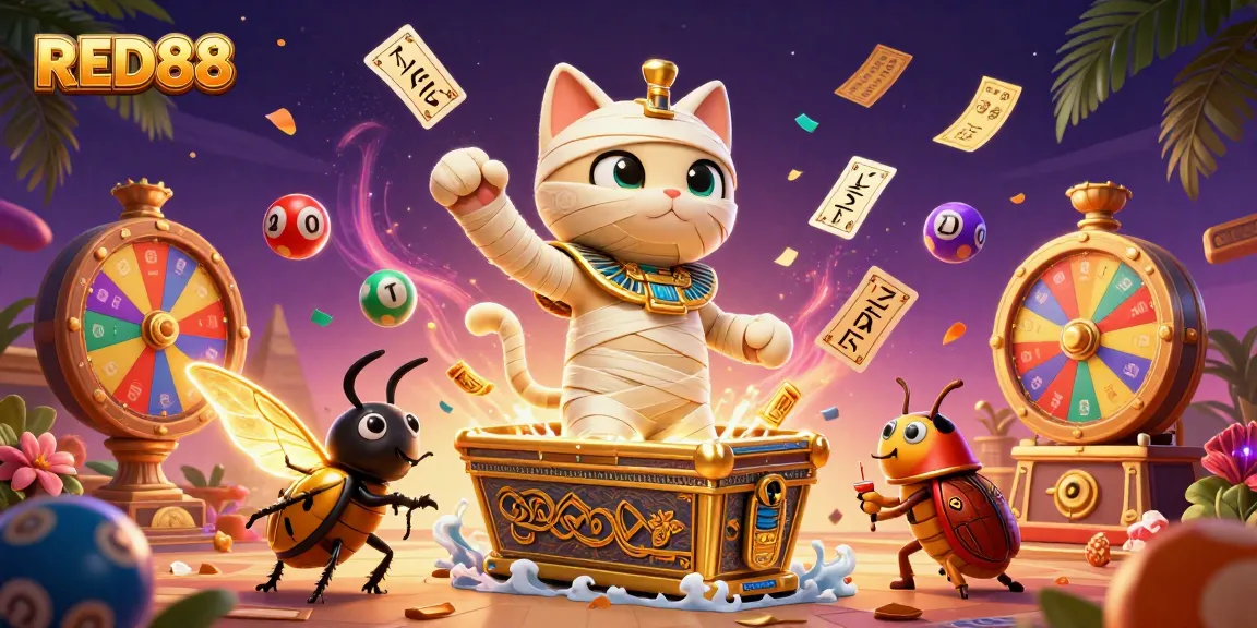 Engage in thrilling gaming at RED88 with lively illustrations of casino excitement.