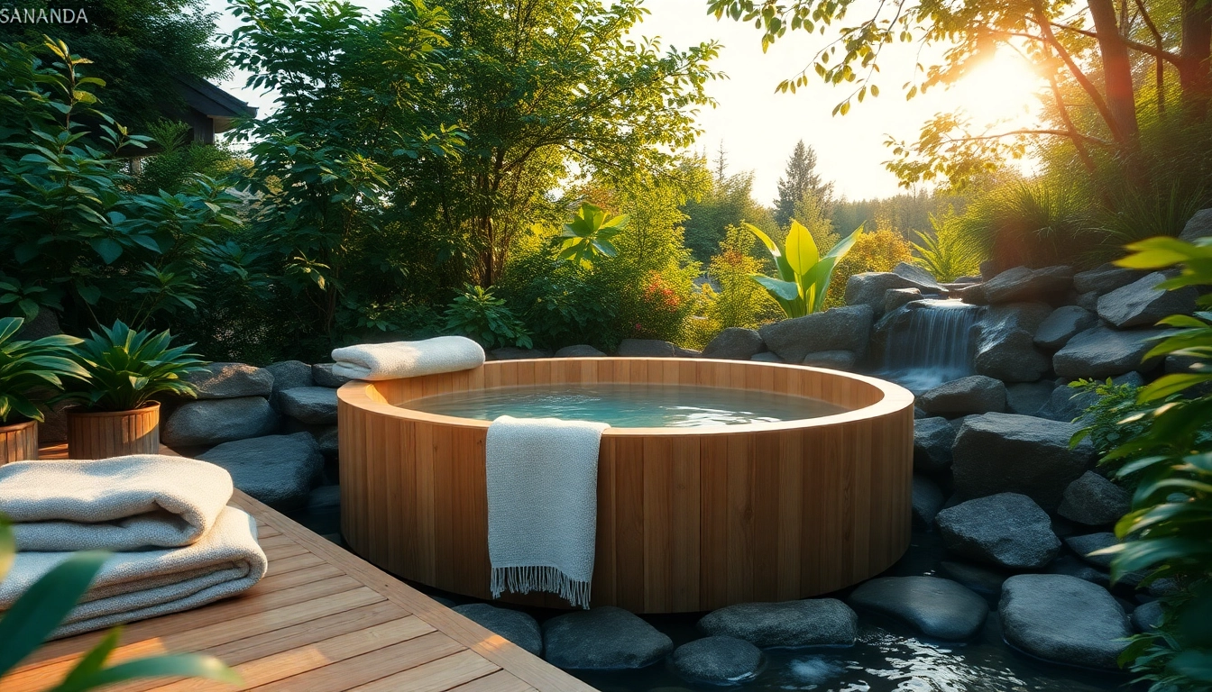 Experience the rejuvenating effects of a Cold plunge Canada, featuring a modern outdoor tub surrounded by nature.