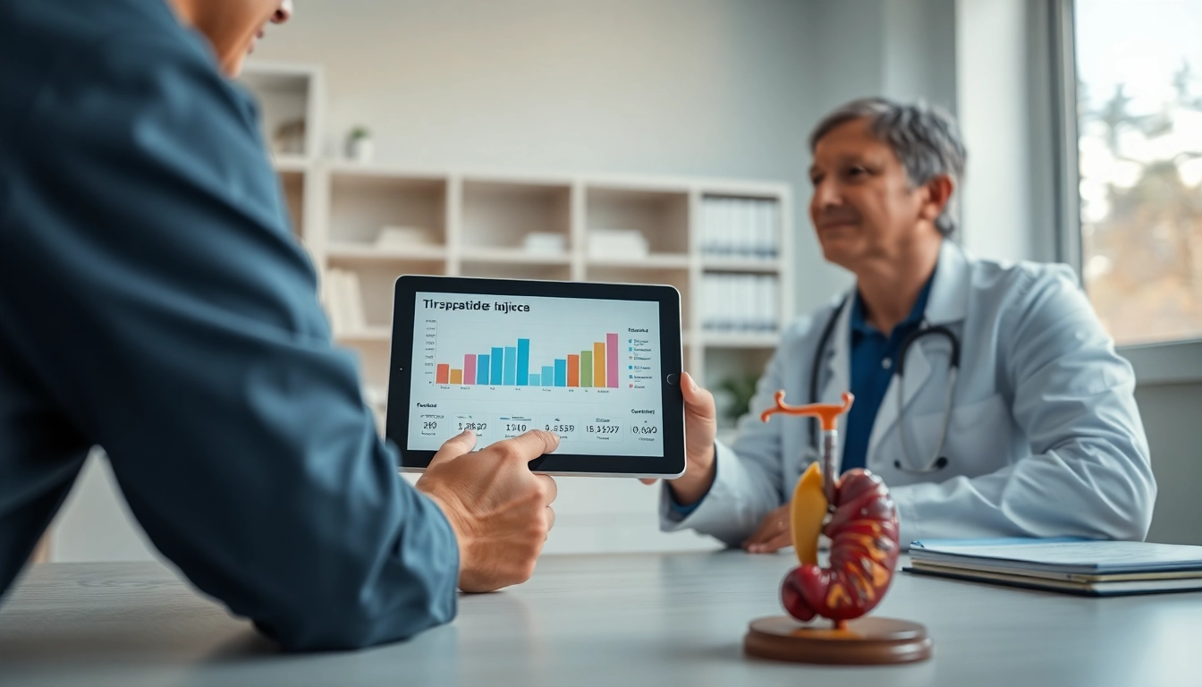 Tirzepatide consultation: Doctor discusses treatment options with patient.