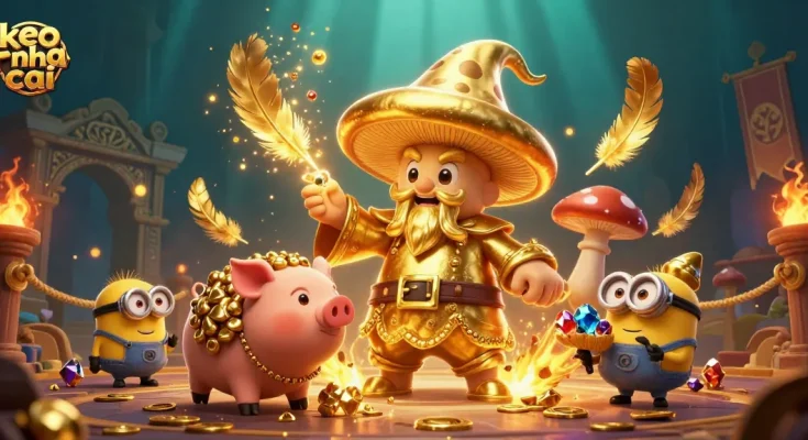 Experience thrilling action with keo nha cai, featuring a magical mushroom wizard and treasures galore!