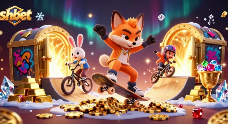 Experience thrilling gameplay at shbet with vibrant 3D casino characters and sparkling treasures.